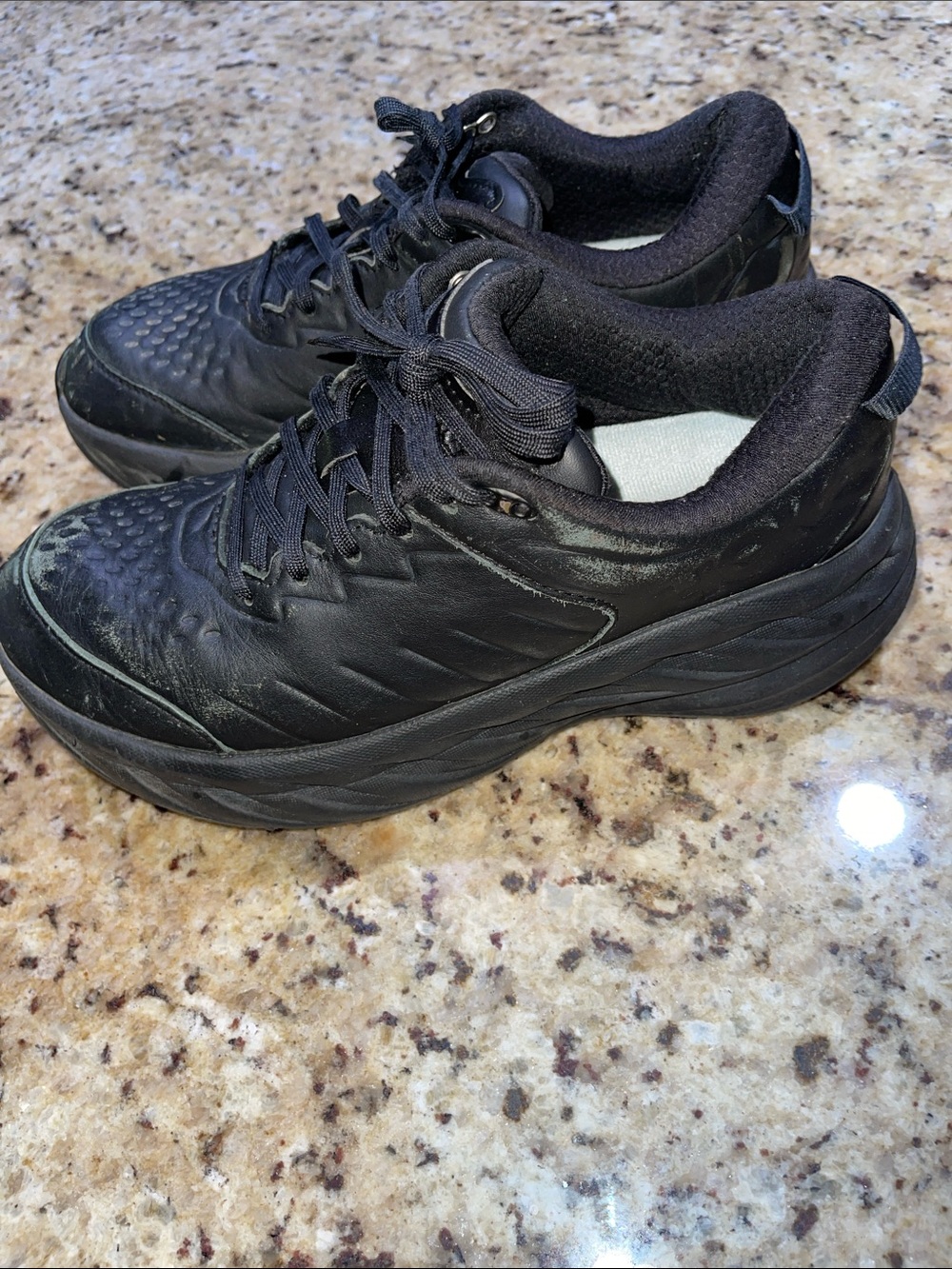 Hoka Bondi SR Men's Black Athletic Sneakers - Casual Comfort - Picture 3 of 11